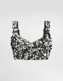 Sequined bralette top