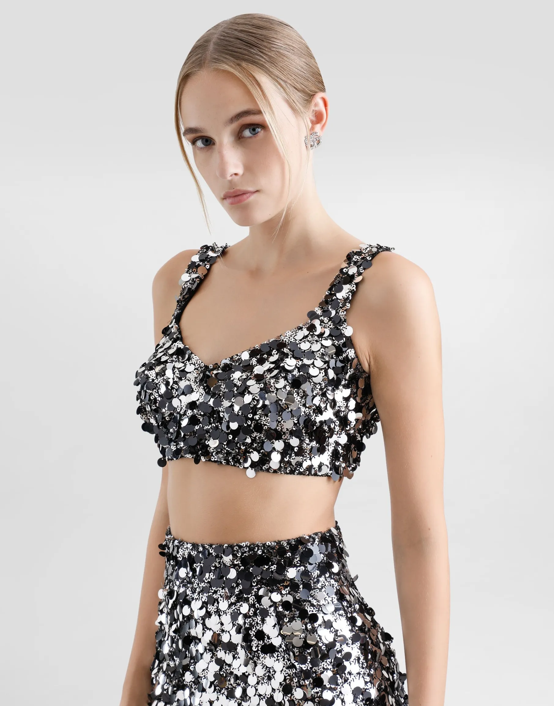 Sequined bralette top