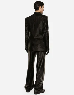Sequined double-breasted Sicilia-fit tuxedo jacket