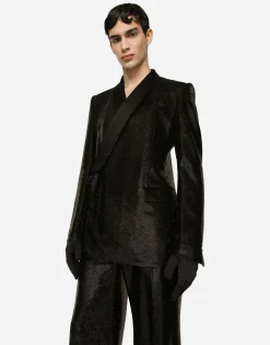 Sequined double-breasted Sicilia-fit tuxedo jacket