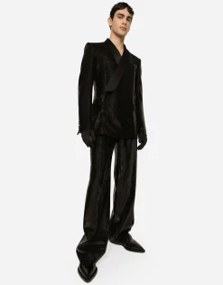 Sequined double-breasted Sicilia-fit tuxedo jacket