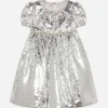 Sequined dress with jewel decorations