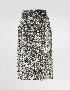 Sequined midi skirt