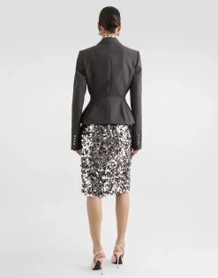 Sequined midi skirt