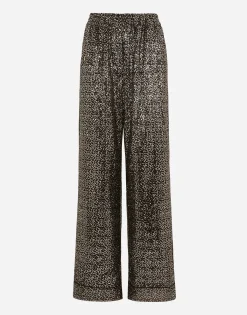 Sequined pajama pants
