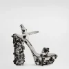 Sequined platform sandals