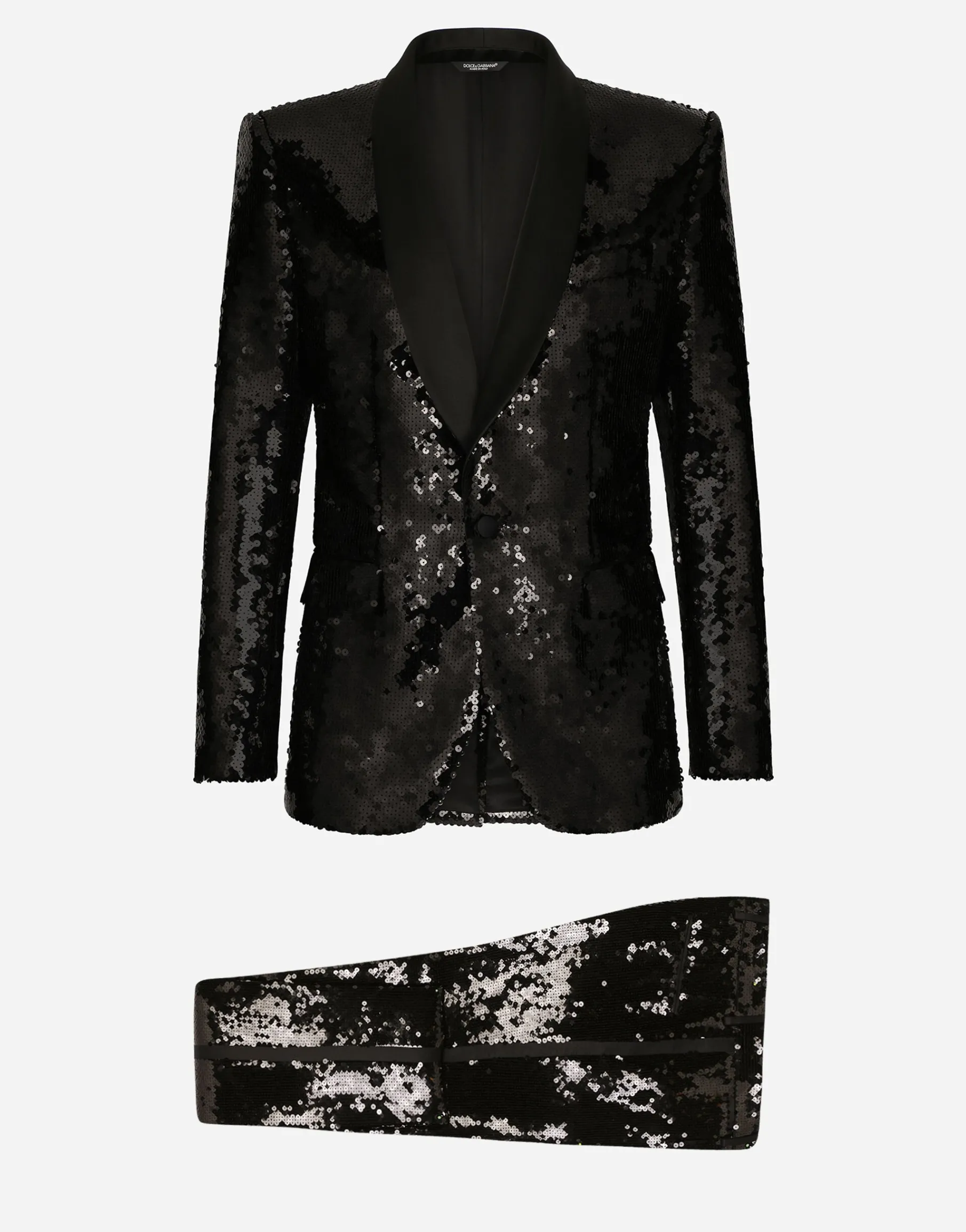 Sequined single-breasted Sicilia-fit tuxedo suit