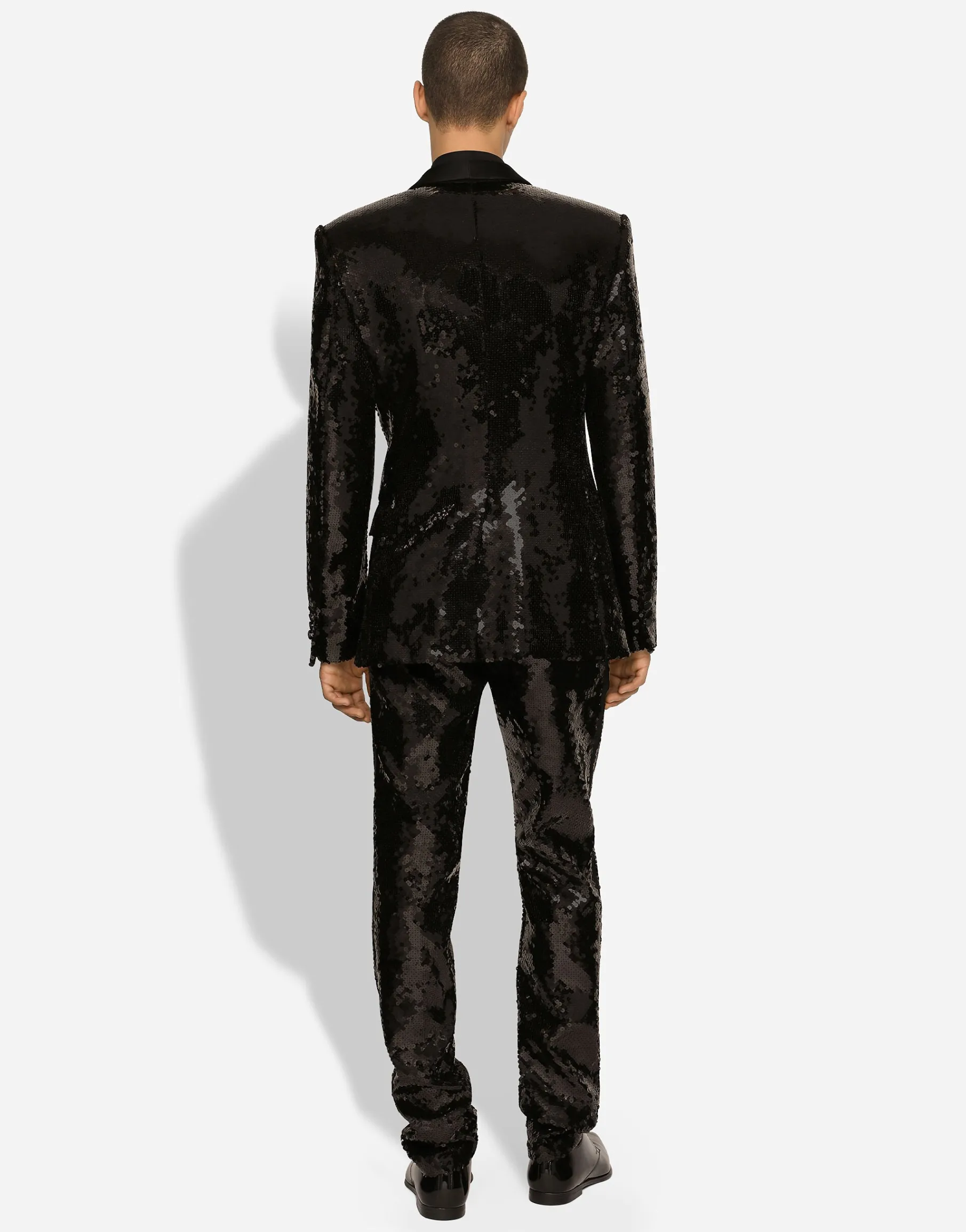 Sequined single-breasted Sicilia-fit tuxedo suit
