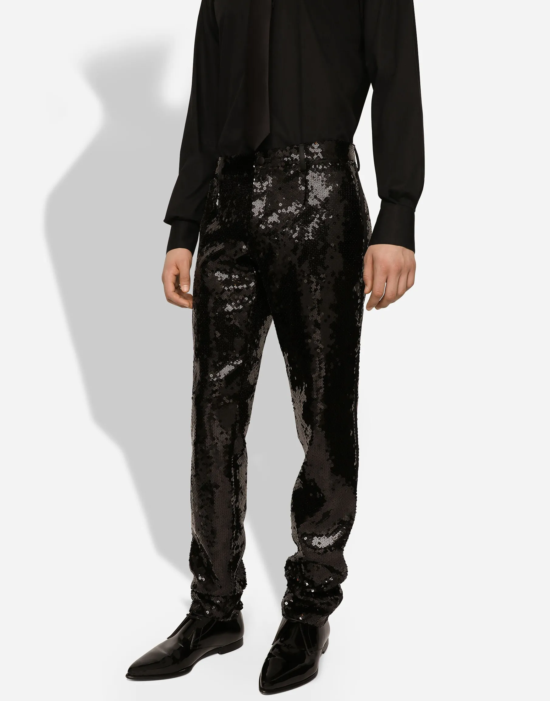 Sequined single-breasted Sicilia-fit tuxedo suit