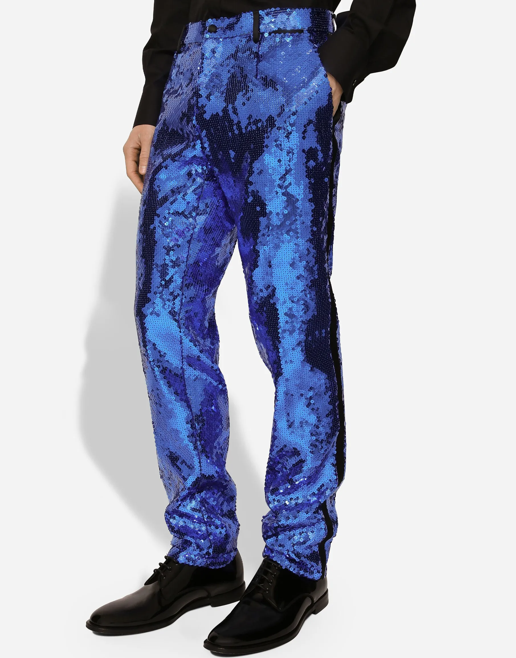 Sequined single-breasted Sicilia-fit tuxedo suit