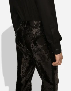 Sequined single-breasted Sicilia-fit tuxedo suit