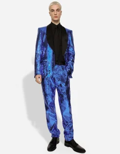 Sequined single-breasted Sicilia-fit tuxedo suit