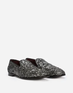 Sequined slippers