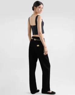 Shaper corset bustier top in jacquard and lace