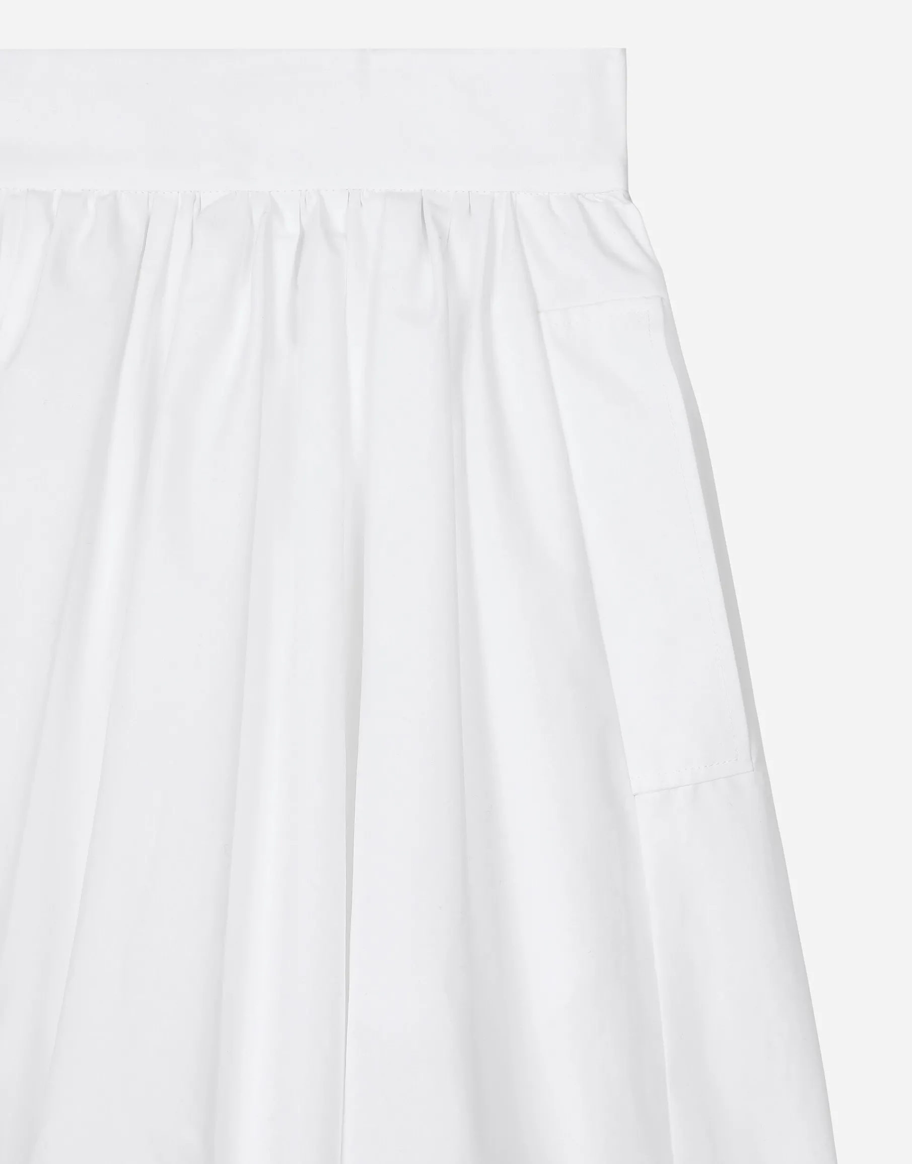 Short cotton balloon skirt