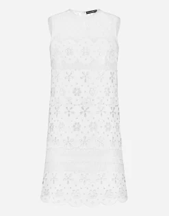 Short cotton dress with cut-out detailing