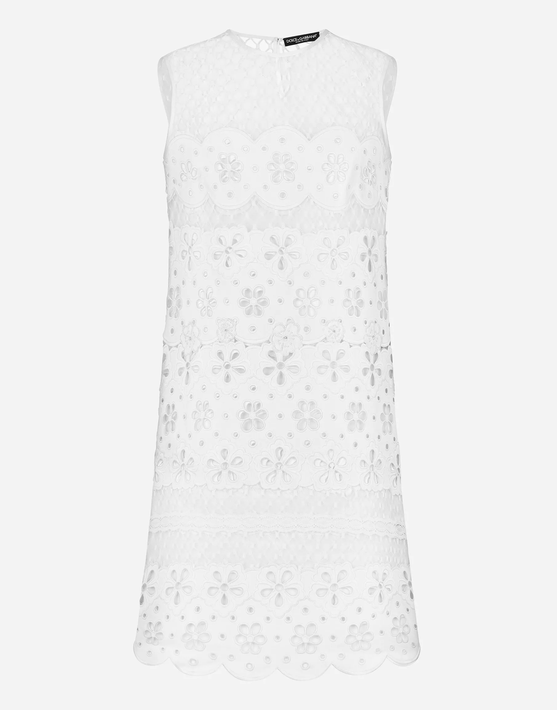 Short cotton dress with cut-out detailing