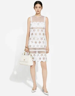 Short cotton dress with cut-out detailing