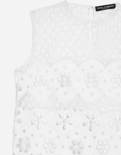 Short cotton dress with cut-out detailing