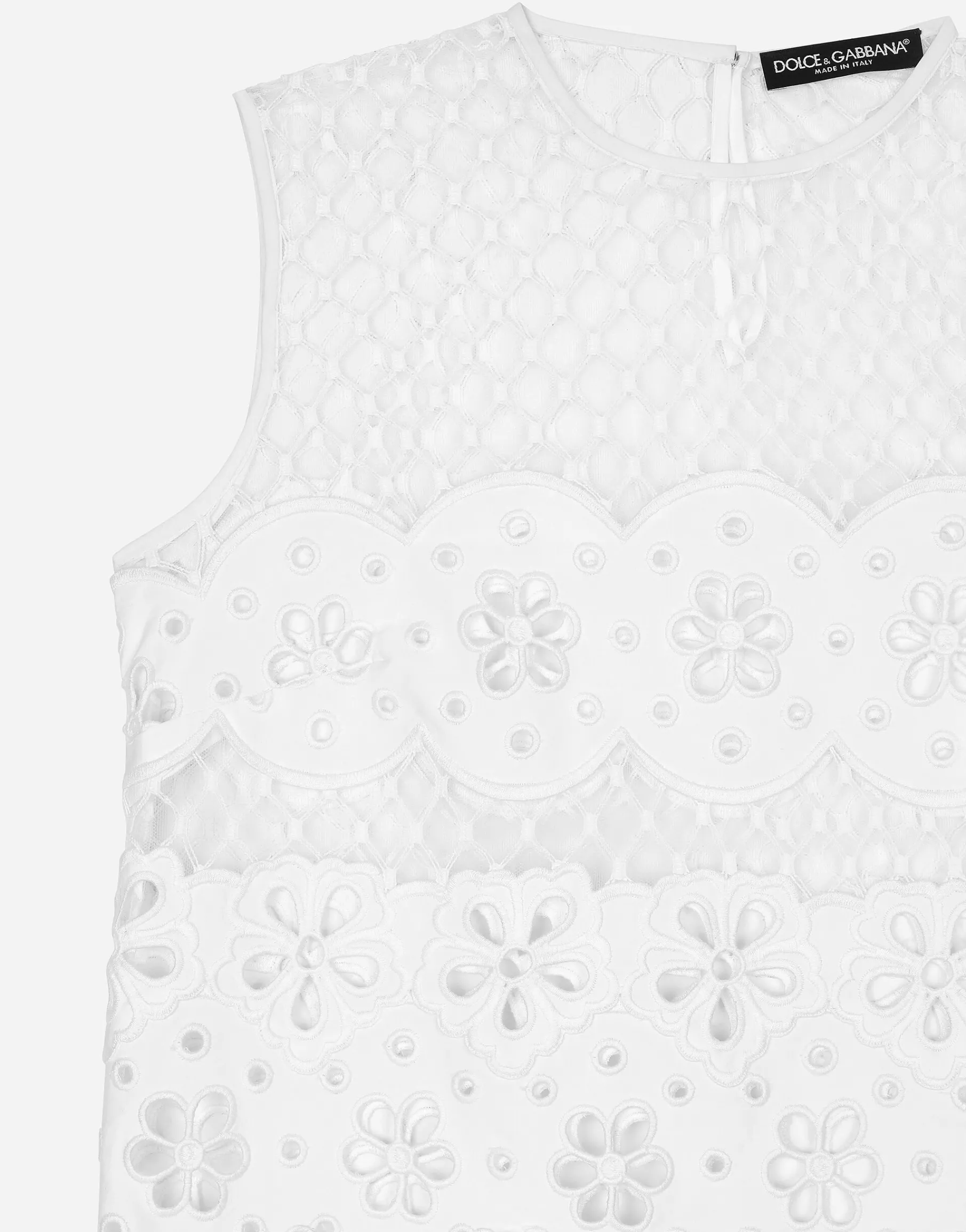 Short cotton dress with cut-out detailing