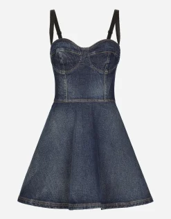 Short denim corset dress