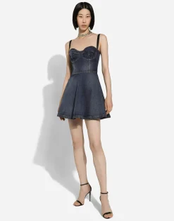 Short denim corset dress