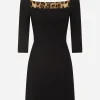 Short double crepe dress