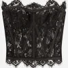 Short galloon lace bustier