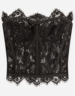 Short galloon lace bustier