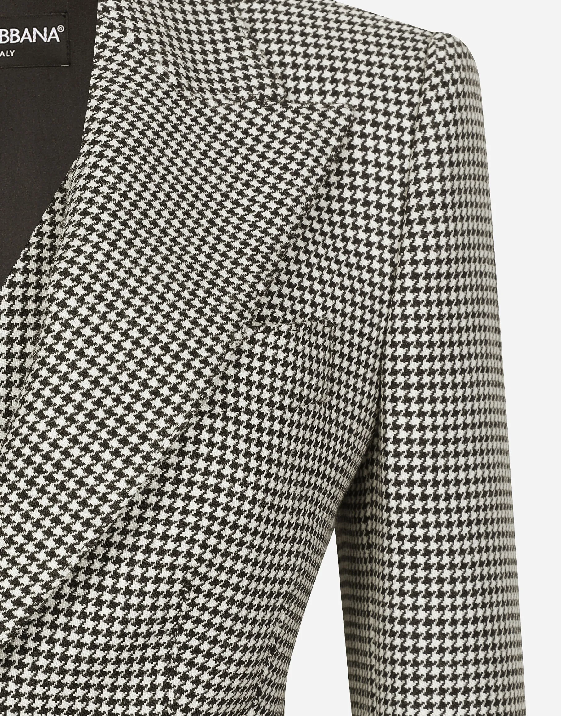 Short houndstooth jacket with vest