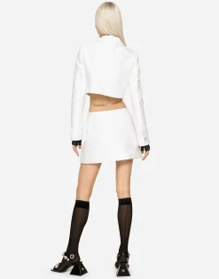 Short jacquard jacket with all-over DG logo