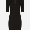 Short jersey dress with 3/4 sleeves