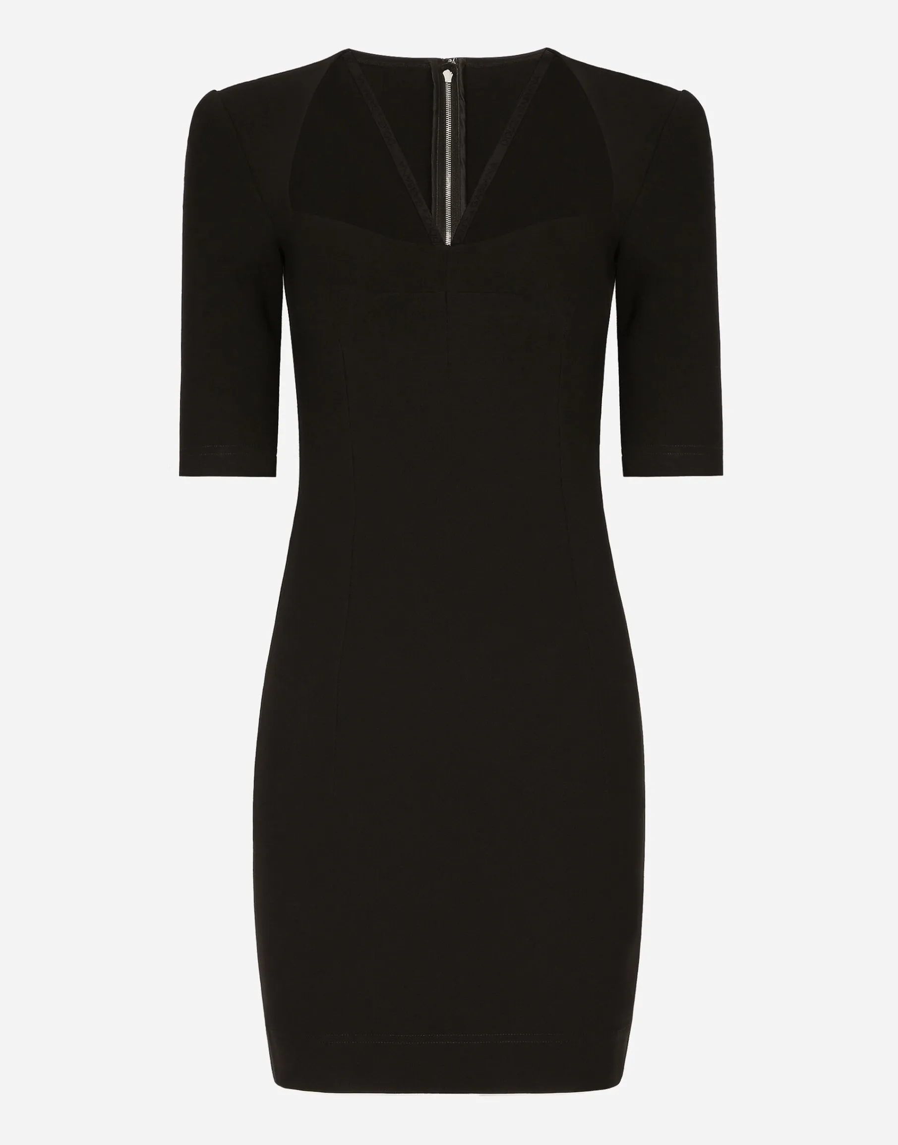 Short jersey dress with 3/4 sleeves
