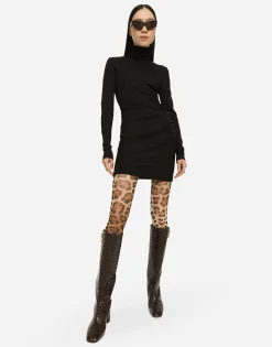 Short jersey Milano rib dress