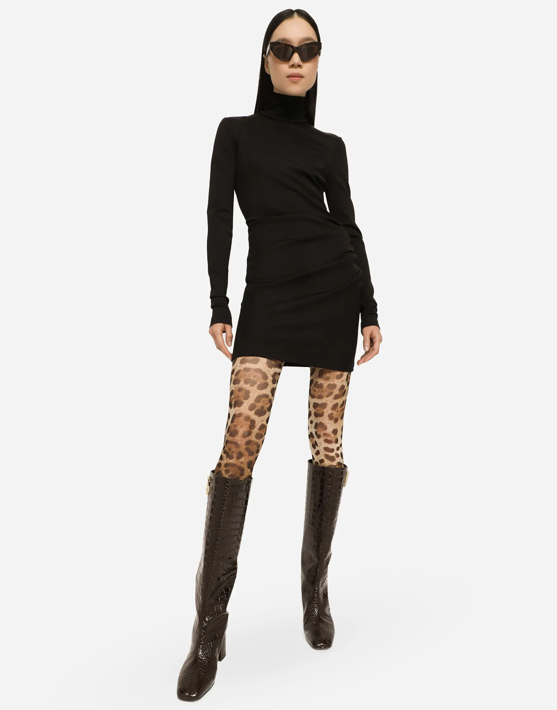 Short jersey Milano rib dress