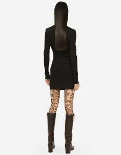 Short jersey Milano rib dress