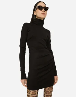 Short jersey Milano rib dress
