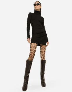 Short jersey Milano rib dress