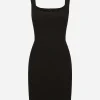 Short jersey sheath dress