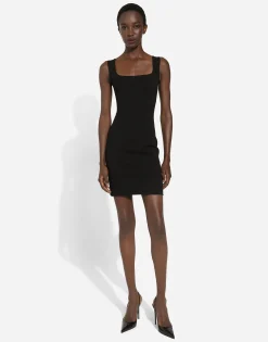Short jersey sheath dress