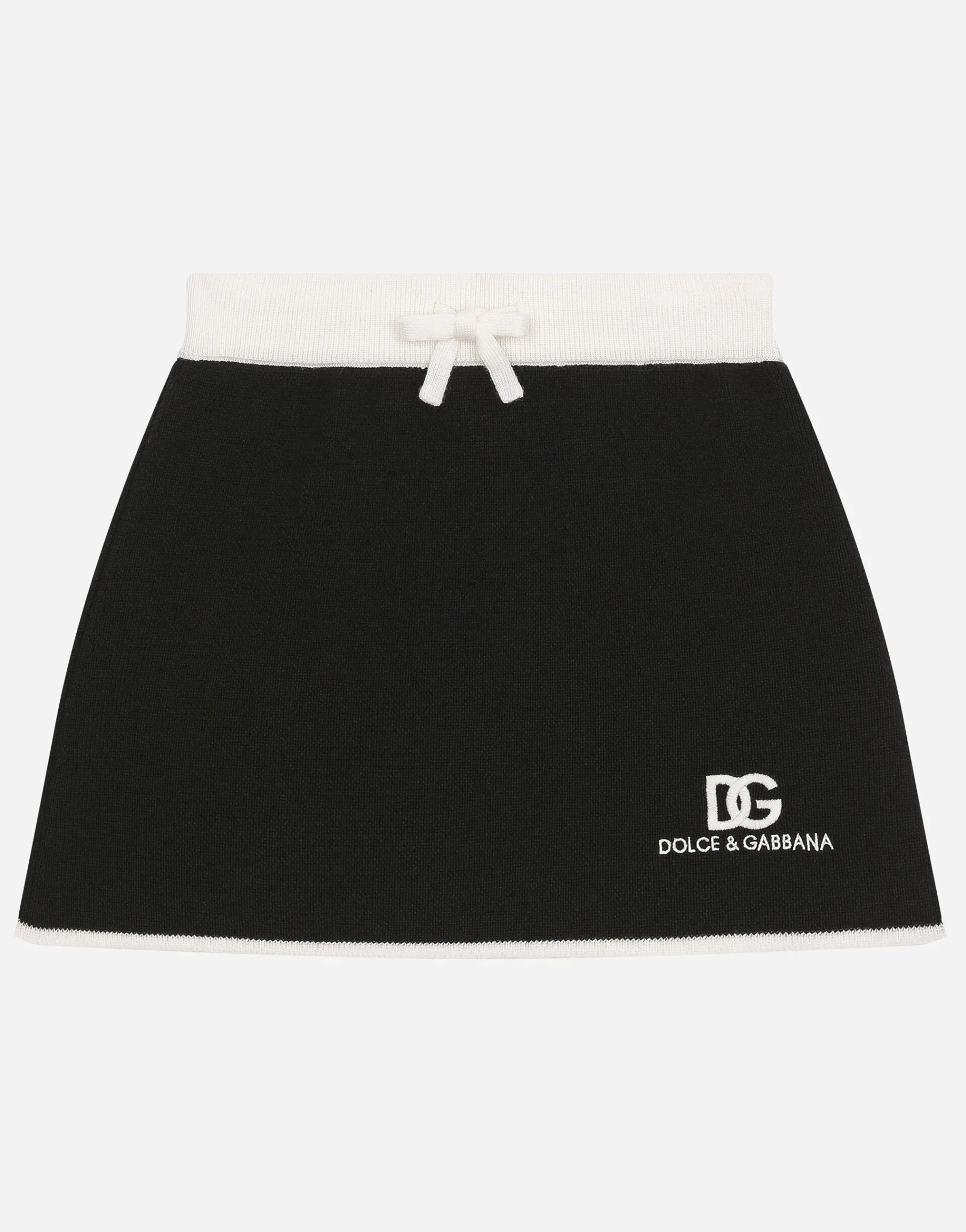 Short knit skirt with DG logo