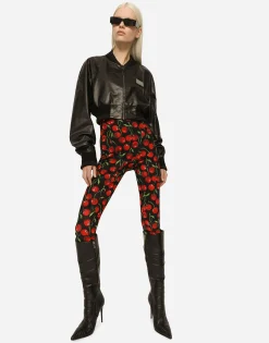 Short nappa leather bomber jacket with Dolce&Gabbana tag