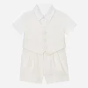 Short onesie with vest detail