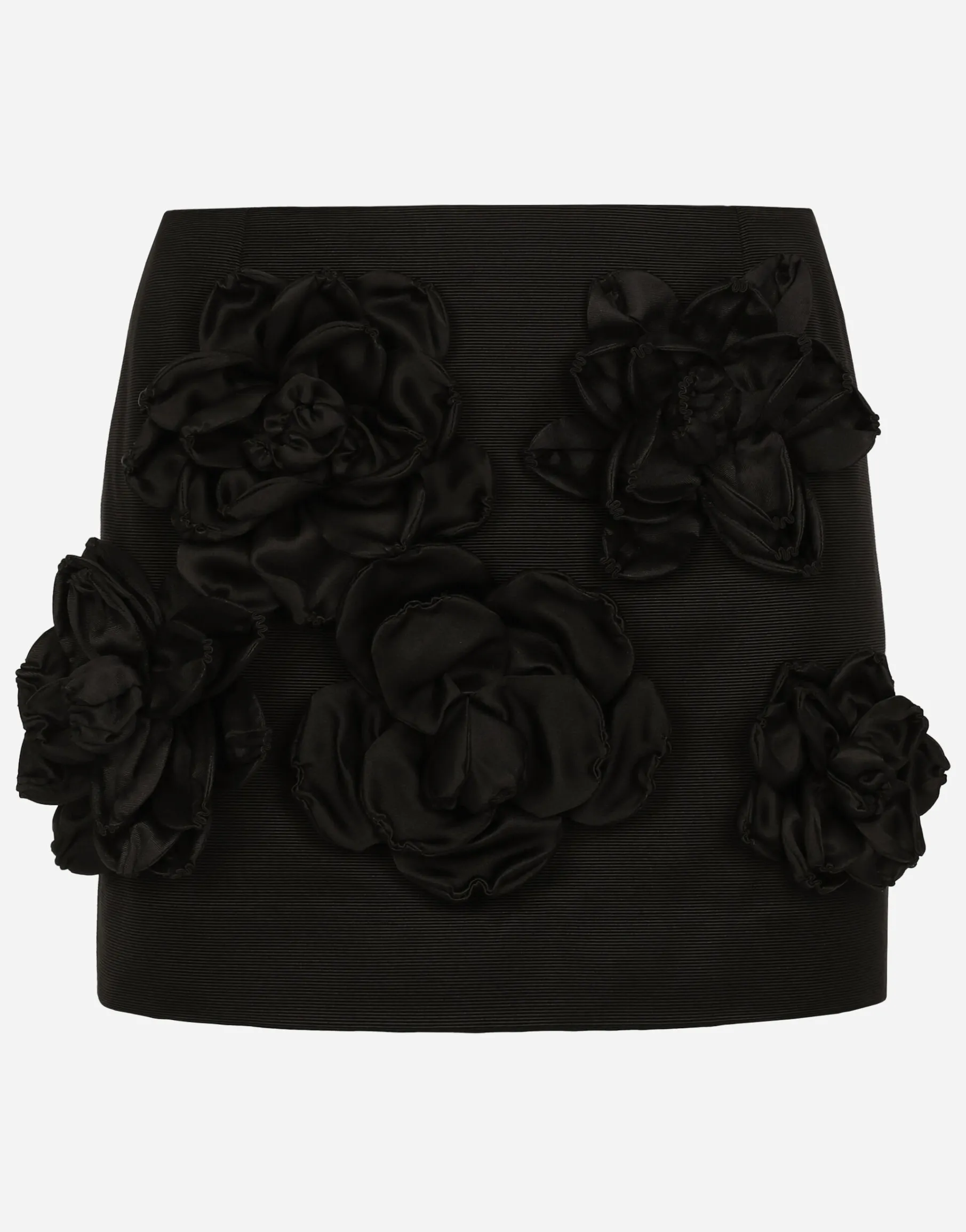 Short Ottoman skirt with floral appliqué