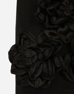 Short Ottoman skirt with floral appliqué