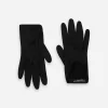 Short silk satin gloves