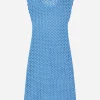 Short sleeveless crochet dress