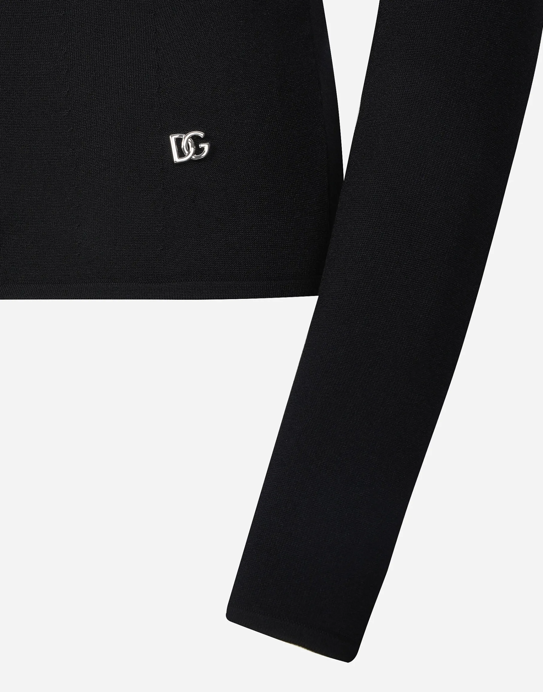 Short stretch viscose knit jacket with DG logo