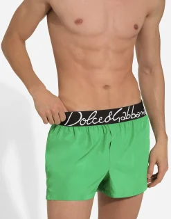 Short swim trunks with Dolce&Gabbana logo