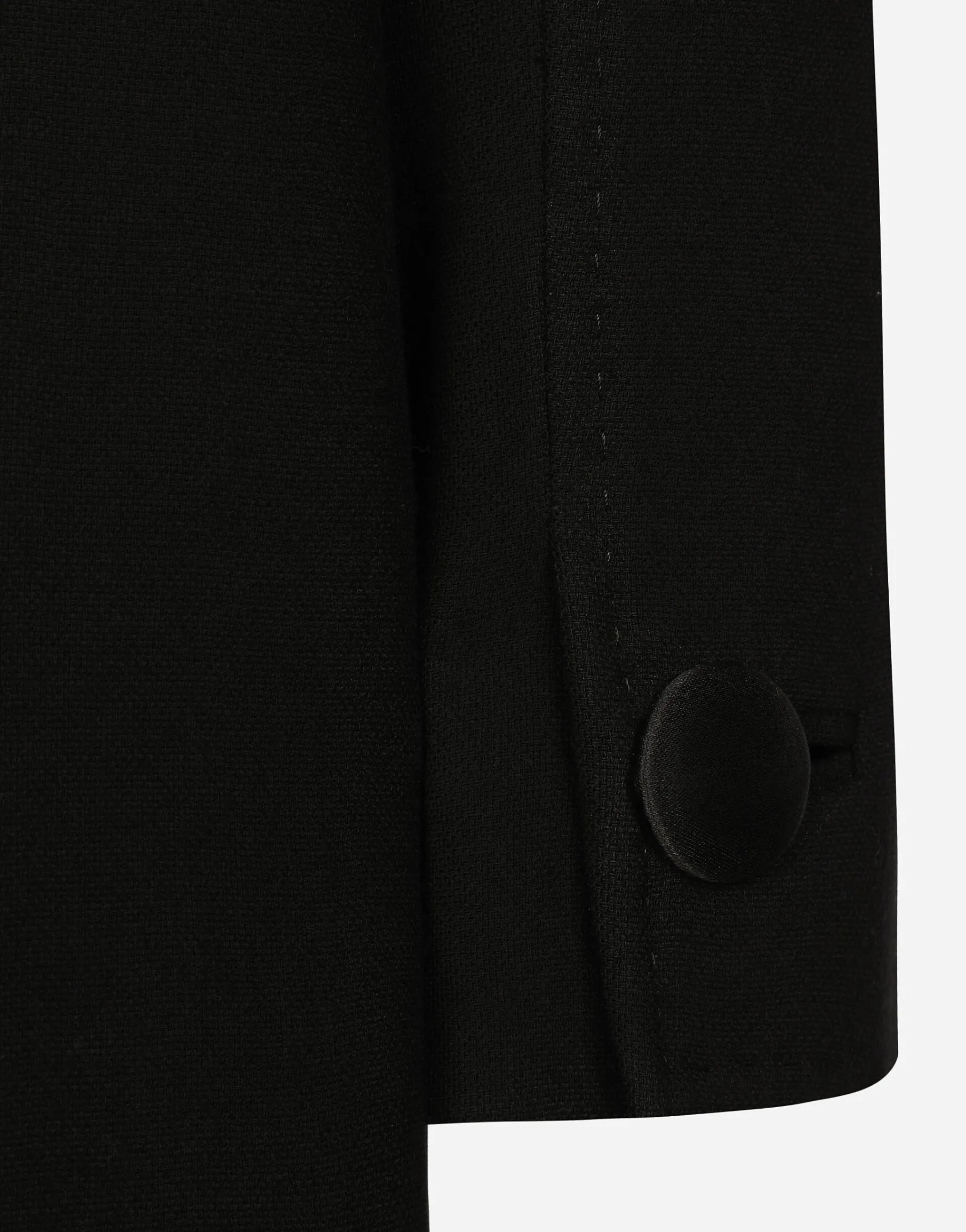 Short wool coat with lace details